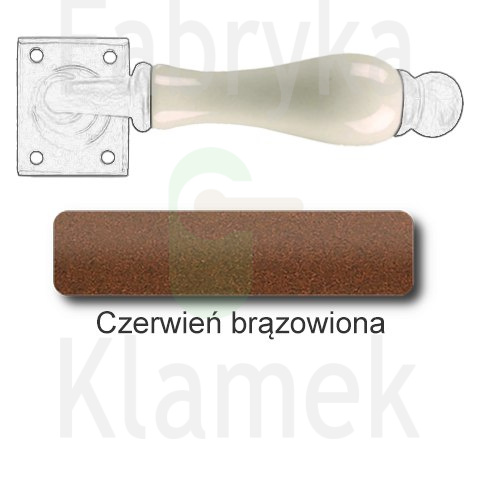 czerwień brązowiona czerwień brązowiona