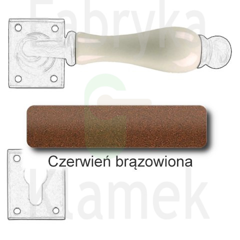czerwień brązowiona czerwień brązowiona