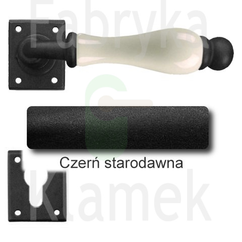 Klamka Amsterdam 5-20 z blokadą WC, porcelana kremowa Klamka Amsterdam 5-20 z blokadą WC, porcelana kremowa