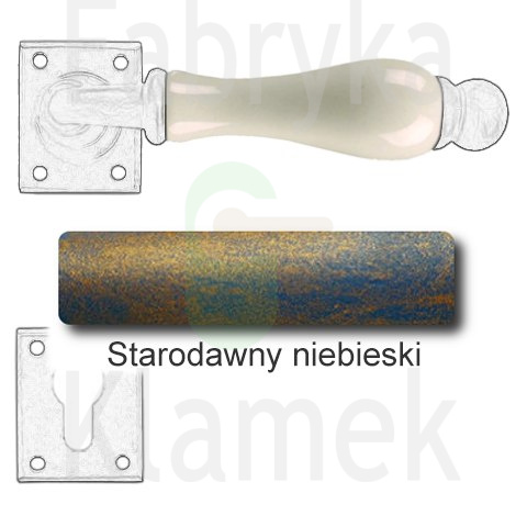 Klamka Amsterdam 5-20 z blokadą WC, porcelana kremowa Klamka Amsterdam 5-20 z blokadą WC, porcelana kremowa