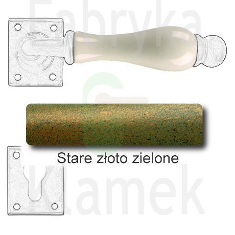 Klamka Amsterdam 5-20 z blokadą WC, porcelana kremowa Klamka Amsterdam 5-20 z blokadą WC, porcelana kremowa