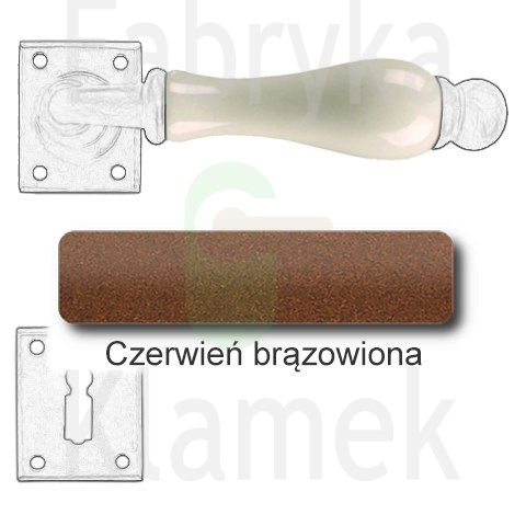 czerwień brązowiona czerwień brązowiona