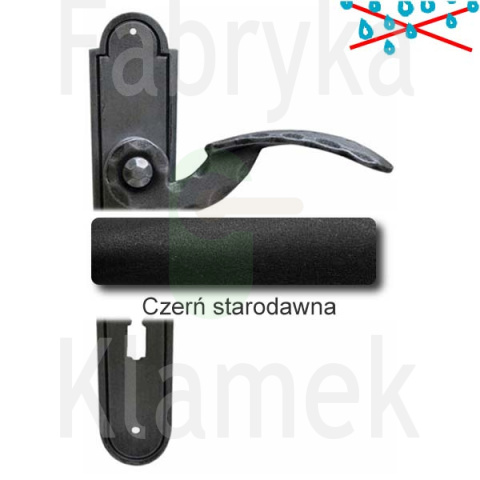 Klamka Gerianica 20 z otworem na klucz rozstaw 72 mm Klamka Gerianica 20 z otworem na klucz rozstaw 72 mm