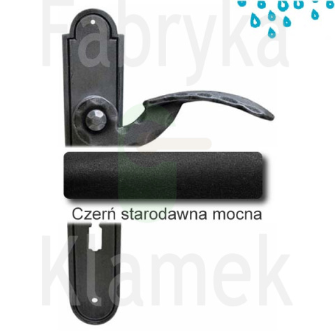 Klamka Gerianica 20 z otworem na klucz rozstaw 72 mm Klamka Gerianica 20 z otworem na klucz rozstaw 72 mm