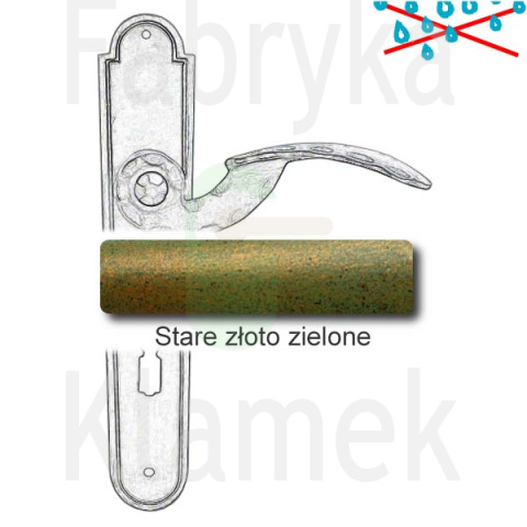 Klamka Gerianica 20 z otworem na klucz rozstaw 72 mm Klamka Gerianica 20 z otworem na klucz rozstaw 72 mm