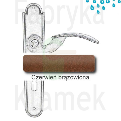 Klamka Gerianica 20 z otworem na klucz rozstaw 72 mm Klamka Gerianica 20 z otworem na klucz rozstaw 72 mm