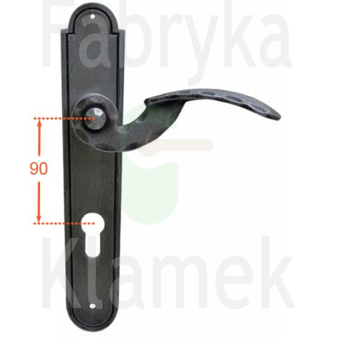 Klamka Gerianica 20 z otworem na wkładkę rozstaw 90 mm Klamka Gerianica 20 z otworem na wkładkę rozstaw 90 mm