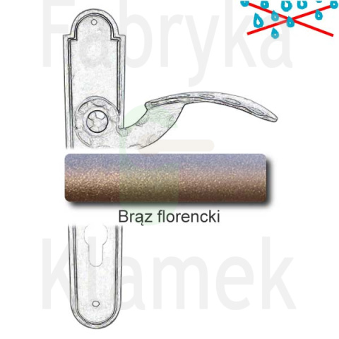 Klamka Gerianica 20 z otworem na wkładkę rozstaw 90 mm Klamka Gerianica 20 z otworem na wkładkę rozstaw 90 mm
