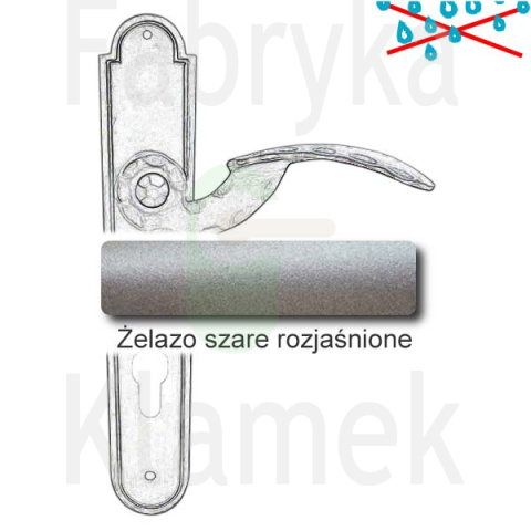 Klamka Gerianica 20 z otworem na wkładkę rozstaw 72 mm Klamka Gerianica 20 z otworem na wkładkę rozstaw 72 mm