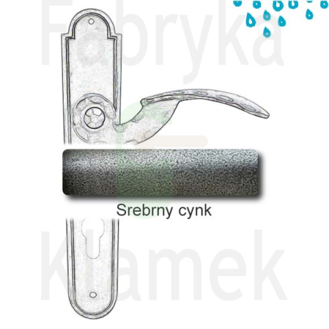 Klamka Gerianica 20 z otworem na wkładkę rozstaw 72 mm Klamka Gerianica 20 z otworem na wkładkę rozstaw 72 mm