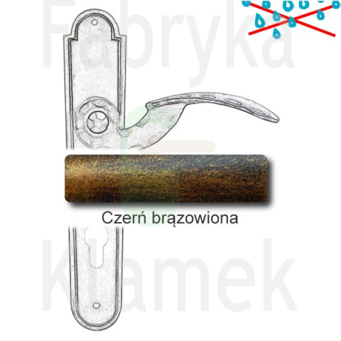 Klamka Gerianica 20 z otworem na wkładkę rozstaw 72 mm Klamka Gerianica 20 z otworem na wkładkę rozstaw 72 mm