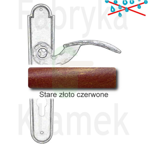 Klamka Gerianica 20 z otworem na wkładkę rozstaw 72 mm Klamka Gerianica 20 z otworem na wkładkę rozstaw 72 mm