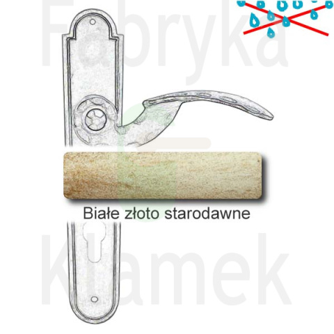 Klamka Gerianica 20 z otworem na wkładkę rozstaw 72 mm Klamka Gerianica 20 z otworem na wkładkę rozstaw 72 mm