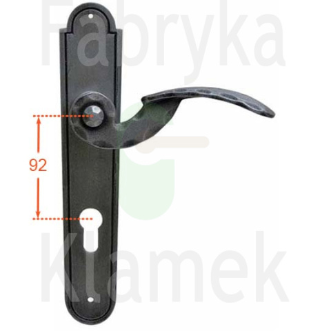 Klamka Gerianica 20 z otworem na wkładkę rozstaw 92 mm Klamka Gerianica 20 z otworem na wkładkę rozstaw 92 mm