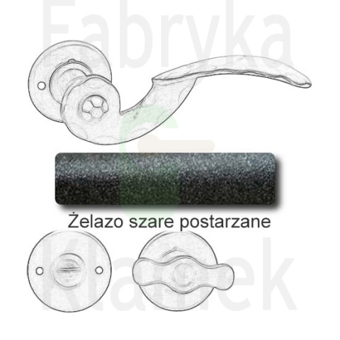 Klamka Gerianica 22 z blokadą WC Klamka Gerianica 22 z blokadą WC