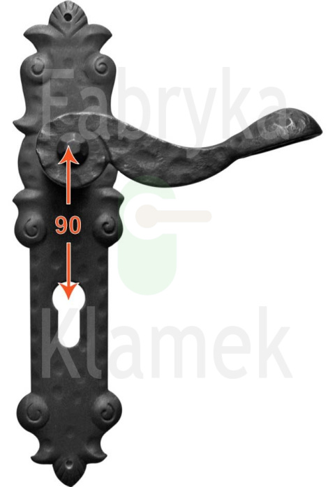 Klamka Pralut 503 na wkładkę rozstaw 90 mm Klamka Pralut 503 na wkładkę rozstaw 90 mm