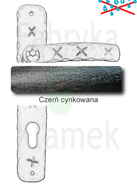 Klamka Jarboj 1091 na wkladkę rozstaw 72 mm Klamka Jarboj 1091 na wkladkę rozstaw 72 mm