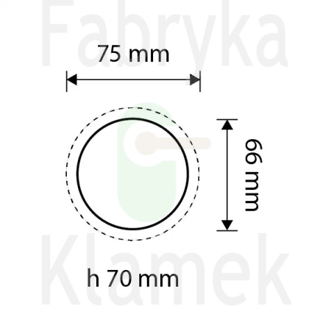 Gałka stała Aisha 1650 PT