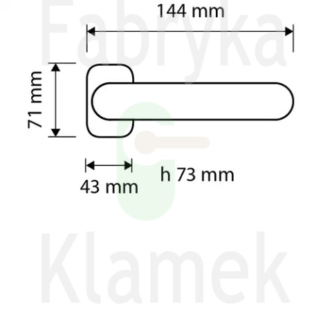 KLAMKA AIDA 005 NF - francuskie srebro