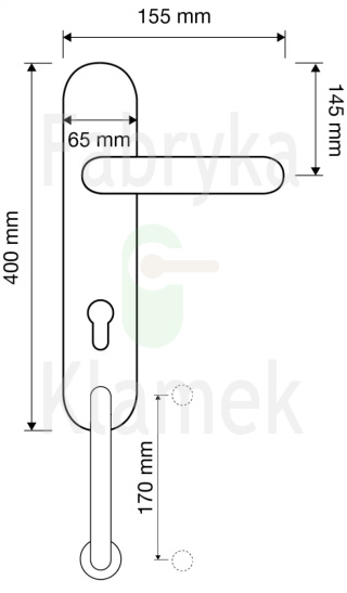 KLAMKA AIDA 1610 Big WB z uchwytem EN