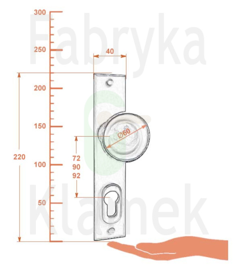 Klamk-gałka zewnętrzna Milano 4362 A/B z zabezpieczeniem Hardox® Klamk-gałka zewnętrzna Milano 4362 A/B z zabezpieczeniem Hardox®