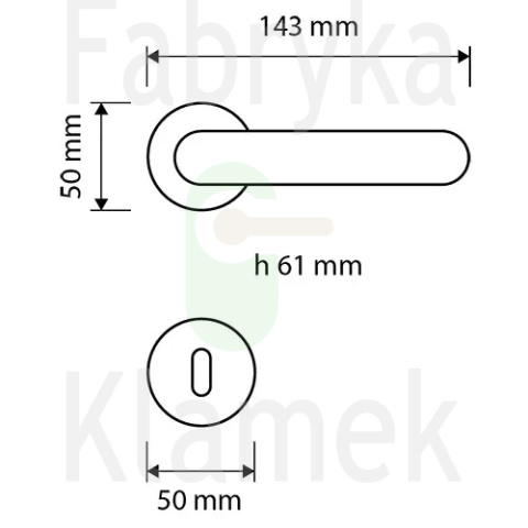 Klamka Beta 027 CS - chromowana matowa