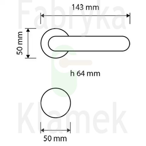 Klamka Beta 011 CR - chromowana błyszcząca