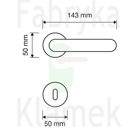 Klamka Beta szyld 027 na klucz [wykończenie CS chromowane matowe]