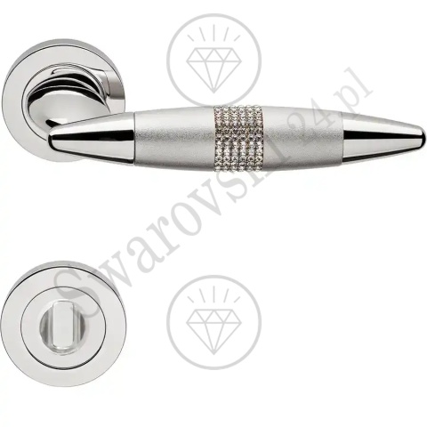 Klamka Havana Mesh 102 z szyldem WC CR - chromowana