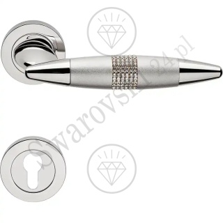 Klamka Havana Mesh 102 z szyldem na wkładkę CR - chromowana