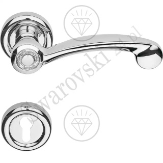 Klamka Cosmic 103 z szyldem na wkładkę CR - chromowana