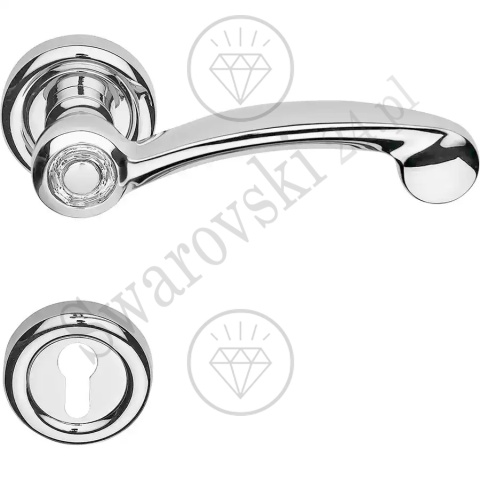 Klamka Cosmic 103 z szyldem na wkładkę CR - chromowana