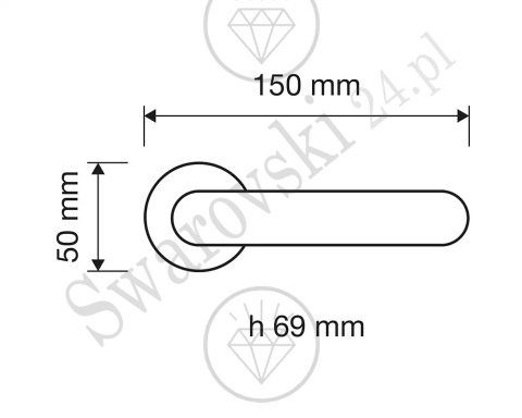 Klamka Profilo Mesh 102 - wymiary