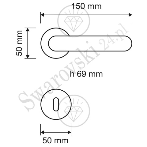 Klamka Profilo Mesh - wymiary