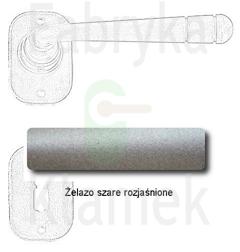Klamka Berna 2110 z rozetą na klucz Klamka Berna 2110 z rozetą na klucz