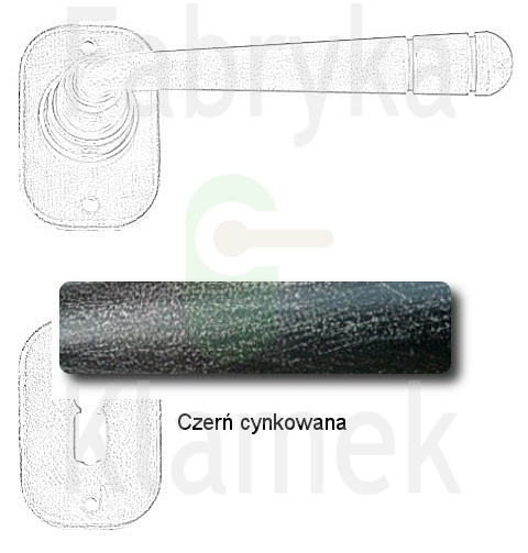 Klamka Berna 2110 z rozetą na klucz Klamka Berna 2110 z rozetą na klucz