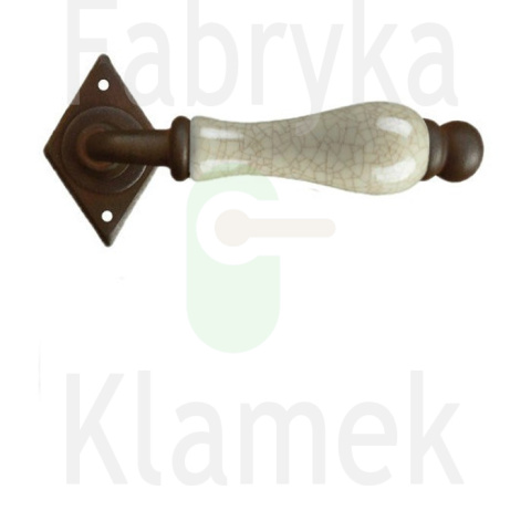 Klamka Dublin 4-10, porcelana kremowa spękana Klamka Dublin 4-10, porcelana kremowa spękana