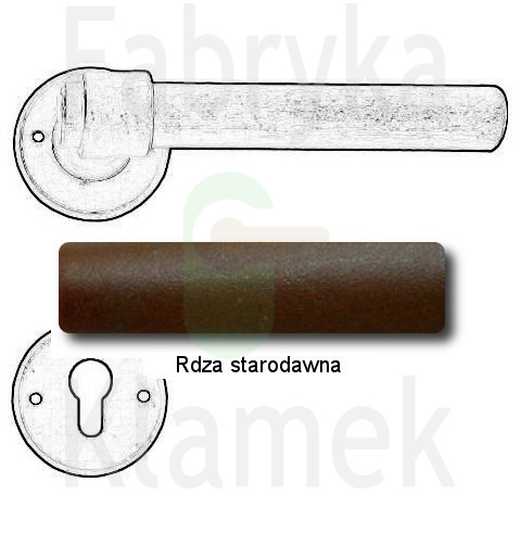 Klamka Milano 1831 Run z rozetą na wkładkę Klamka Milano 1831 Run z rozetą na wkładkę