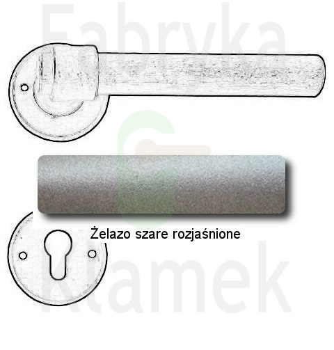 Klamka Milano 1831 Run z rozetą na wkładkę Klamka Milano 1831 Run z rozetą na wkładkę