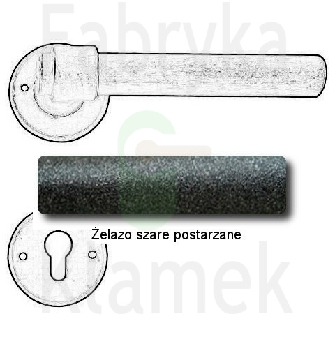Klamka Milano 1831 Run z rozetą na wkładkę Klamka Milano 1831 Run z rozetą na wkładkę