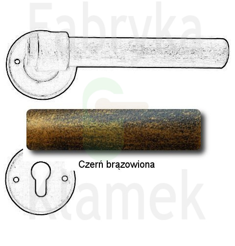 Klamka Milano 1831 Run z rozetą na wkładkę Klamka Milano 1831 Run z rozetą na wkładkę