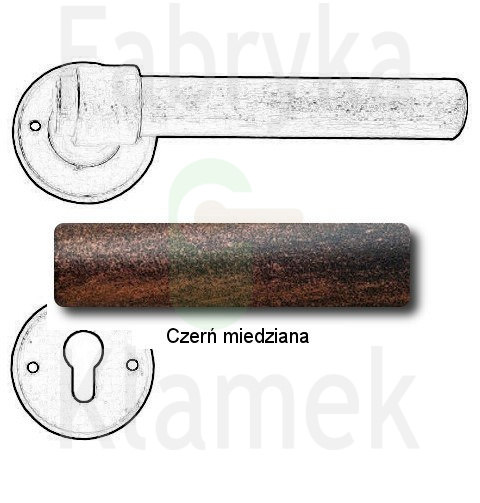 Klamka Milano 1831 Run z rozetą na wkładkę Klamka Milano 1831 Run z rozetą na wkładkę