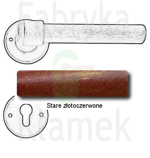 Klamka Milano 1831 Run z rozetą na wkładkę Klamka Milano 1831 Run z rozetą na wkładkę