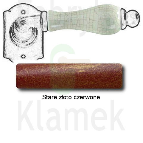 Klamka Praga 2-20 z blokadą WC, porcelana kremowa spękana Klamka Praga 2-20 z blokadą WC, porcelana kremowa spękana