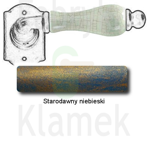Klamka Praga 2-20 z blokadą WC, porcelana kremowa spękana Klamka Praga 2-20 z blokadą WC, porcelana kremowa spękana