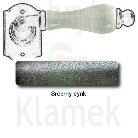 Klamka Praga 2-20 z blokadą WC, porcelana kremowa spękana Klamka Praga 2-20 z blokadą WC, porcelana kremowa spękana