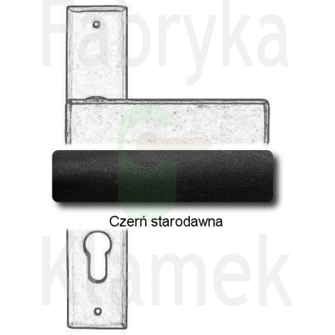 Klamka Stockholm 1820 na wkładkę rozstaw 92 mm Klamka Stockholm 1820 na wkładkę rozstaw 92 mm