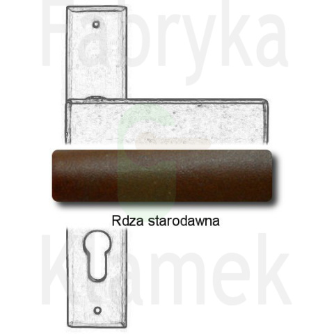 Klamka Stockholm 1820 na wkładkę rozstaw 72 mm Klamka Stockholm 1820 na wkładkę rozstaw 72 mm