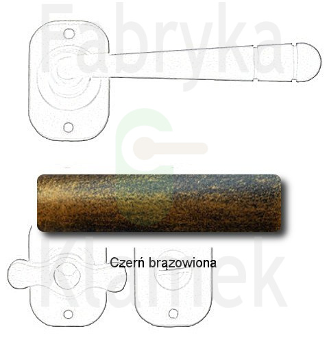 czerń brązowiona czerń brązowiona