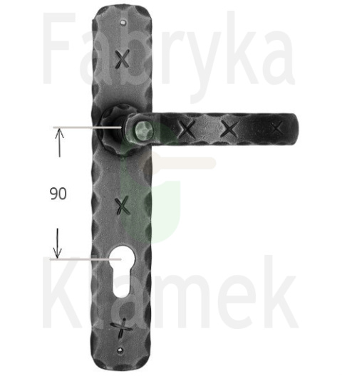 Klamka Jarboj 1091 na wkladkę rozstaw 90 mm Klamka Jarboj 1091 na wkladkę rozstaw 90 mm